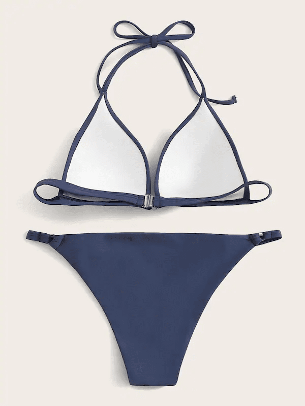 Halter Top With Tanga Bikini Set